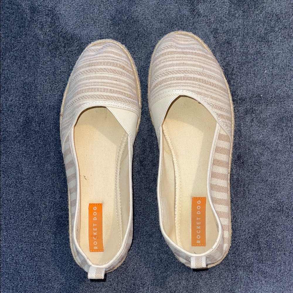 Rocket Dog Beige Striped Espadrilles